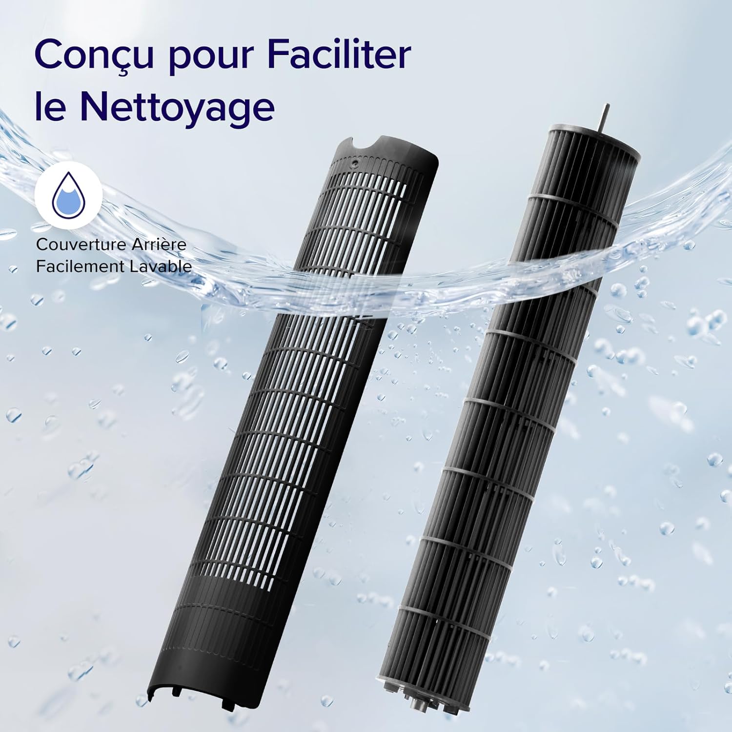 LEVOIT - ventilateur colonne WiFi 108 cm, 12 vitesses, 25dB, Alexa