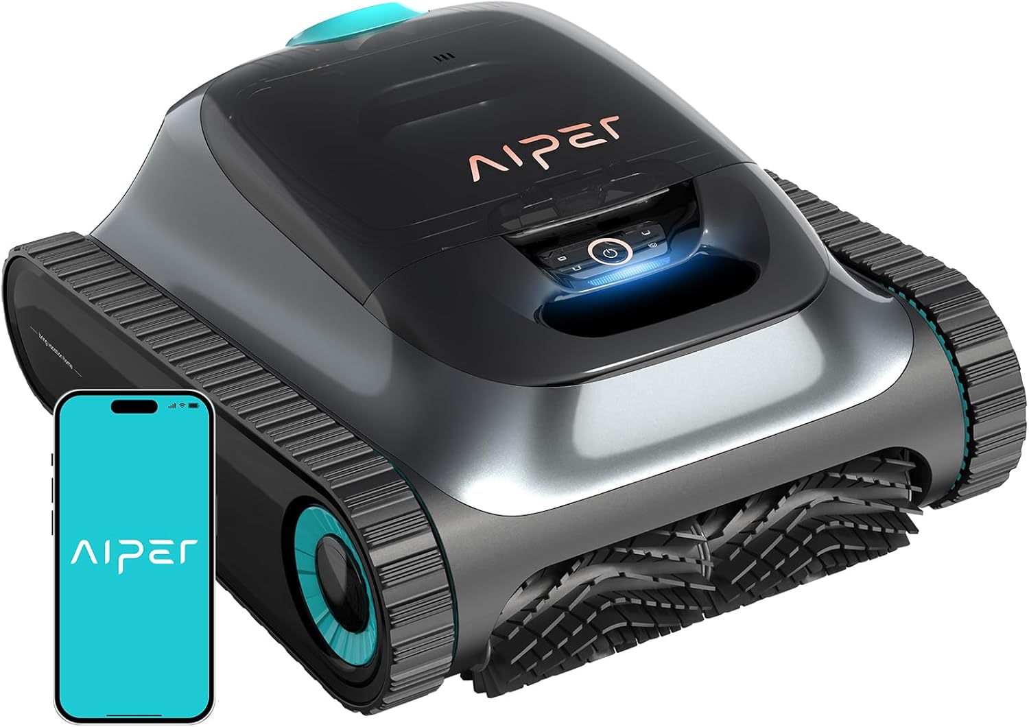 (2026 Upgrade) AIPER Scuba S1 Robot Piscine Nettoyage Sol, Parois & Ligne d’Eau, Autonomie de 270 Min, Filtration Ultra-Fine, Navigation Intelligente, Application & Mises à Jour OTA, Gris