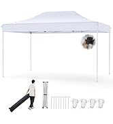 RELAX4LIFE Tonnelle Pliante 3x4,5 Imperméable, Tonnelle de Jardin Extérieur Pop-Up Facile à Monte...
