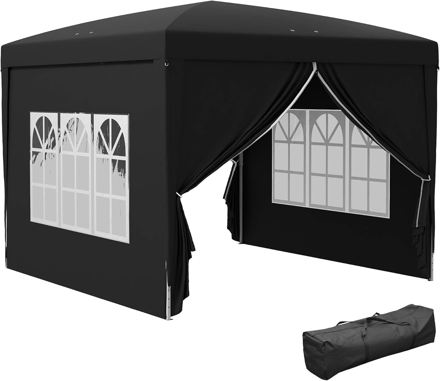 Outsunny - Tonnelle pliante série Barnum - 3x3m - 4 parois amovibles, sac transport