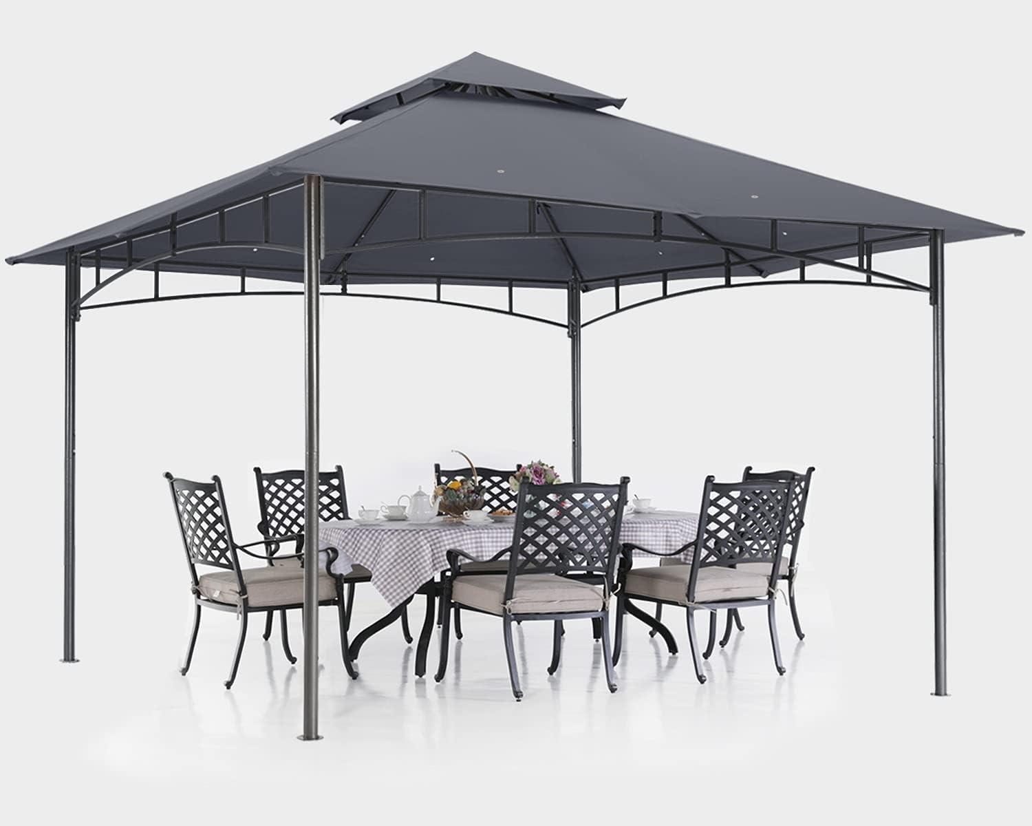 ABCCANOPY - tonnelle terrasse série – 3,05x3,05 m – cadre acier, gris foncé