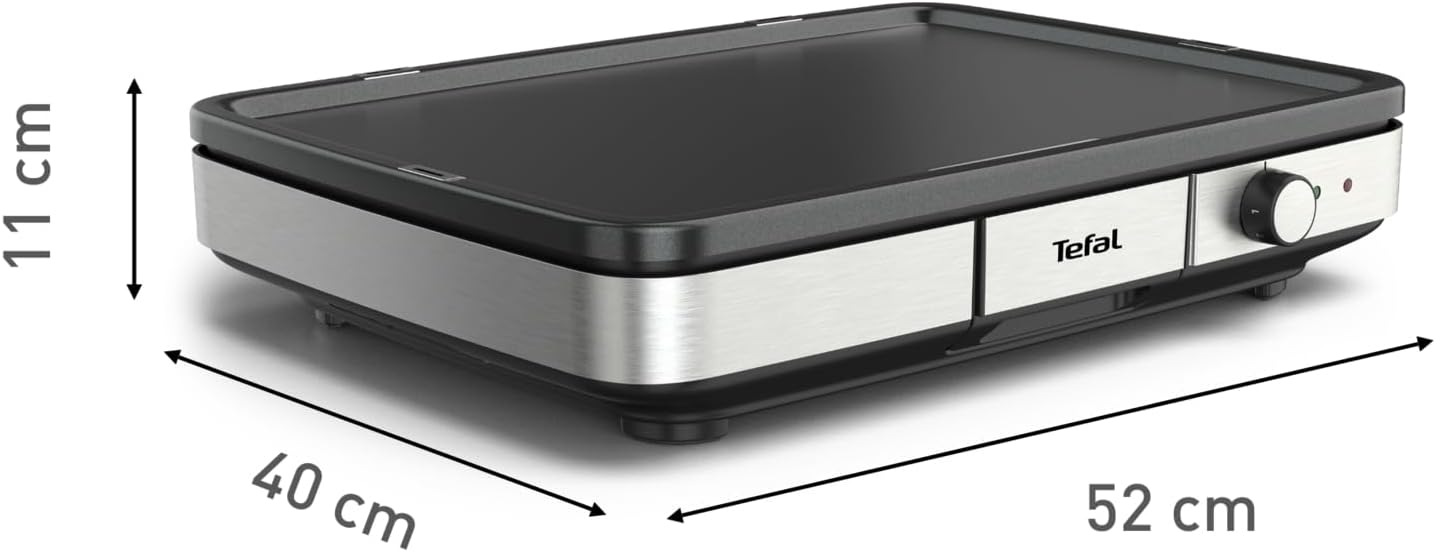 Tefal - Maxi Plancha Inox - XXL 10/12 pers. - thermostat réglable - CB690D12