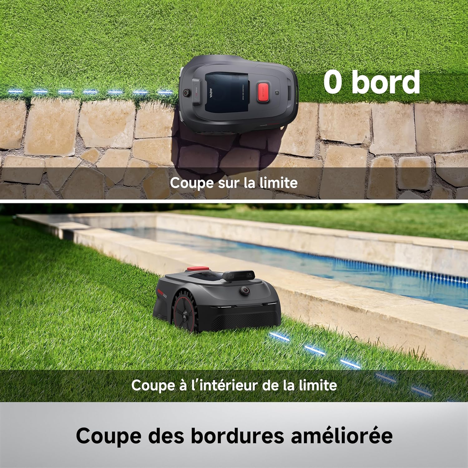 MOVA - ViAX 500 - robot tondeuse 500m² - IA LiDAR, évitement obstacles, ViAX500