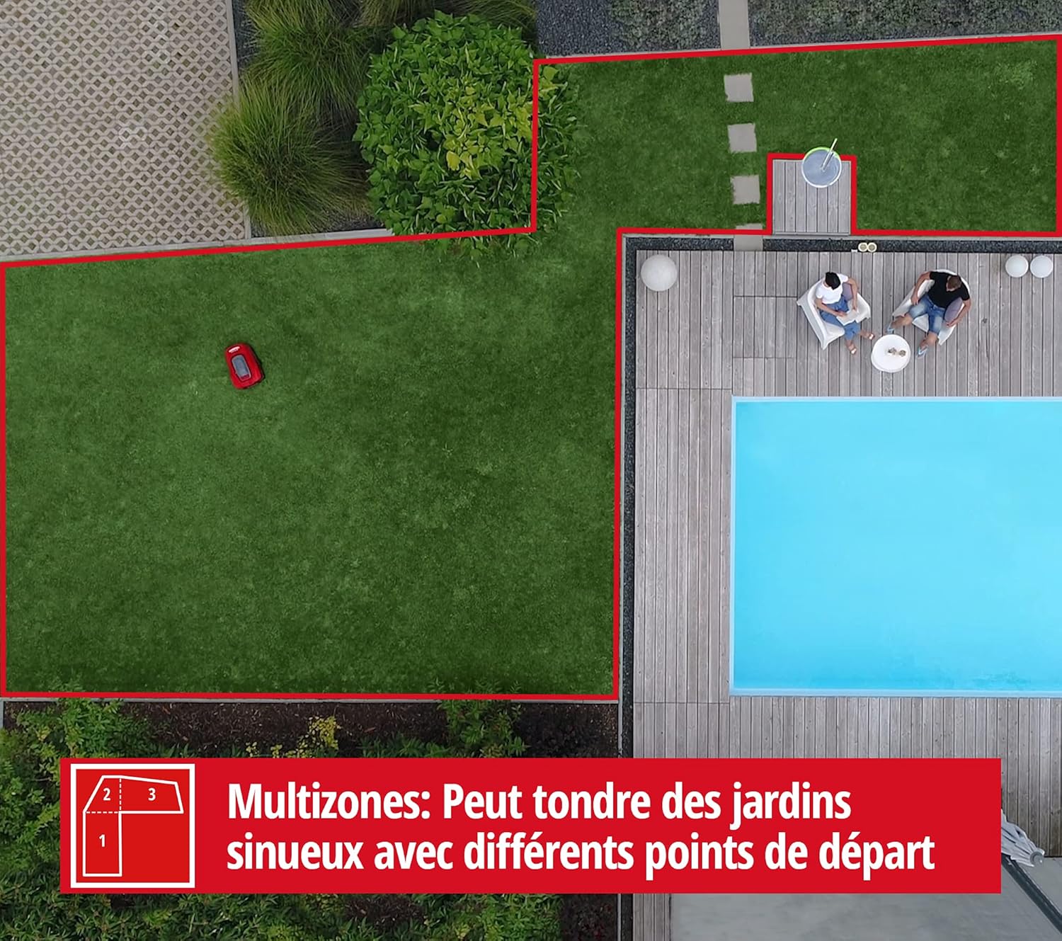 Einhell - FREELEXO série - pour 800 m² - Bluetooth, pente 35%, LCD, 800-LCD-BT