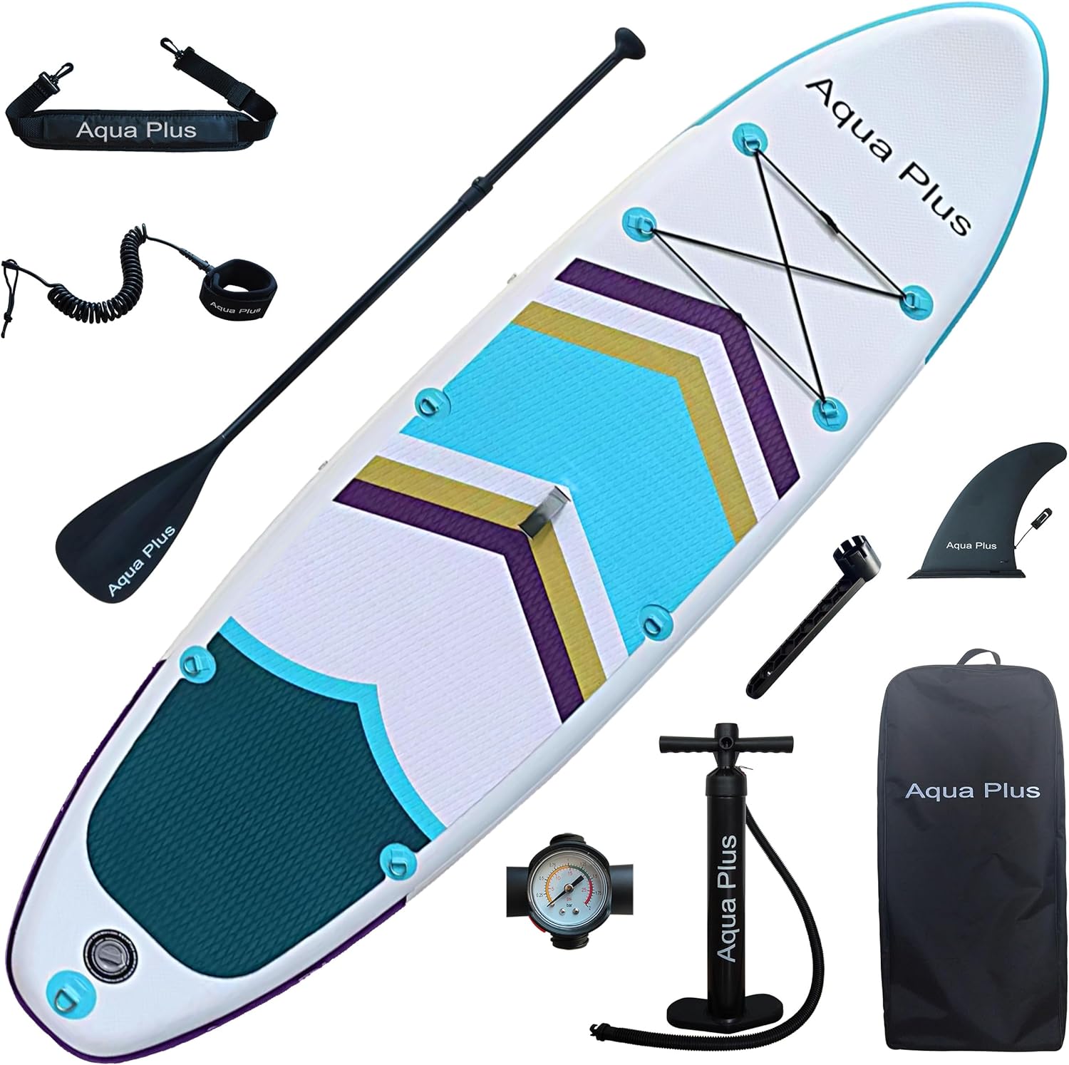 Aqua Plus - planche SUP gonflable 15cm - pagaie, sac, pompe