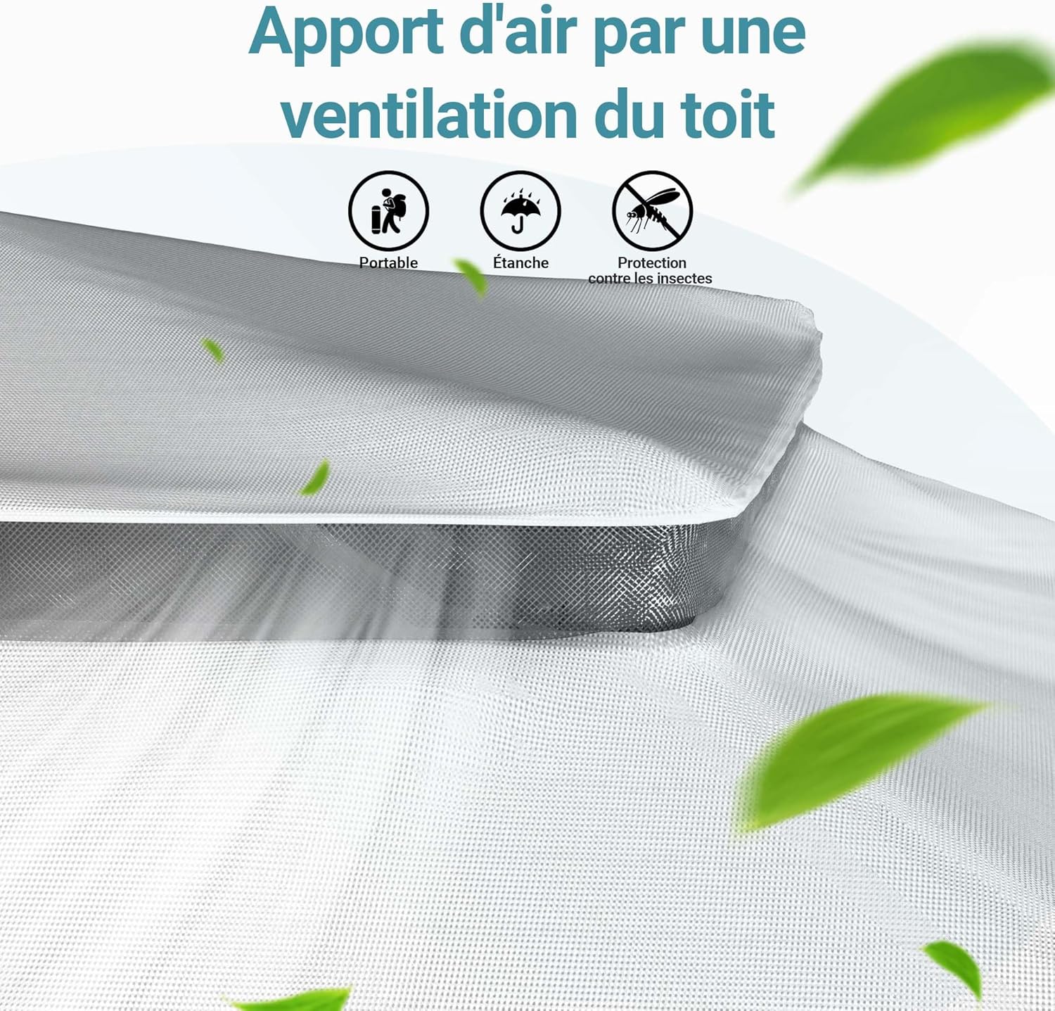 Wiltec - Pavillon pliant 4x4m - gris, moustiquaire, sac à roulettes
