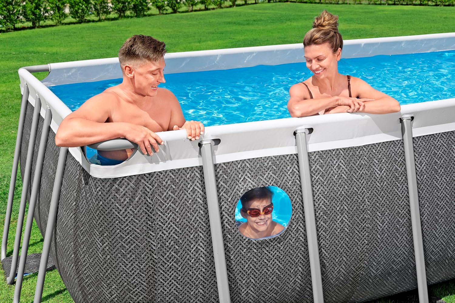 Bestway - Steel Pro Max - 488x244x122 cm - Piscine rectangulaire, Splashview