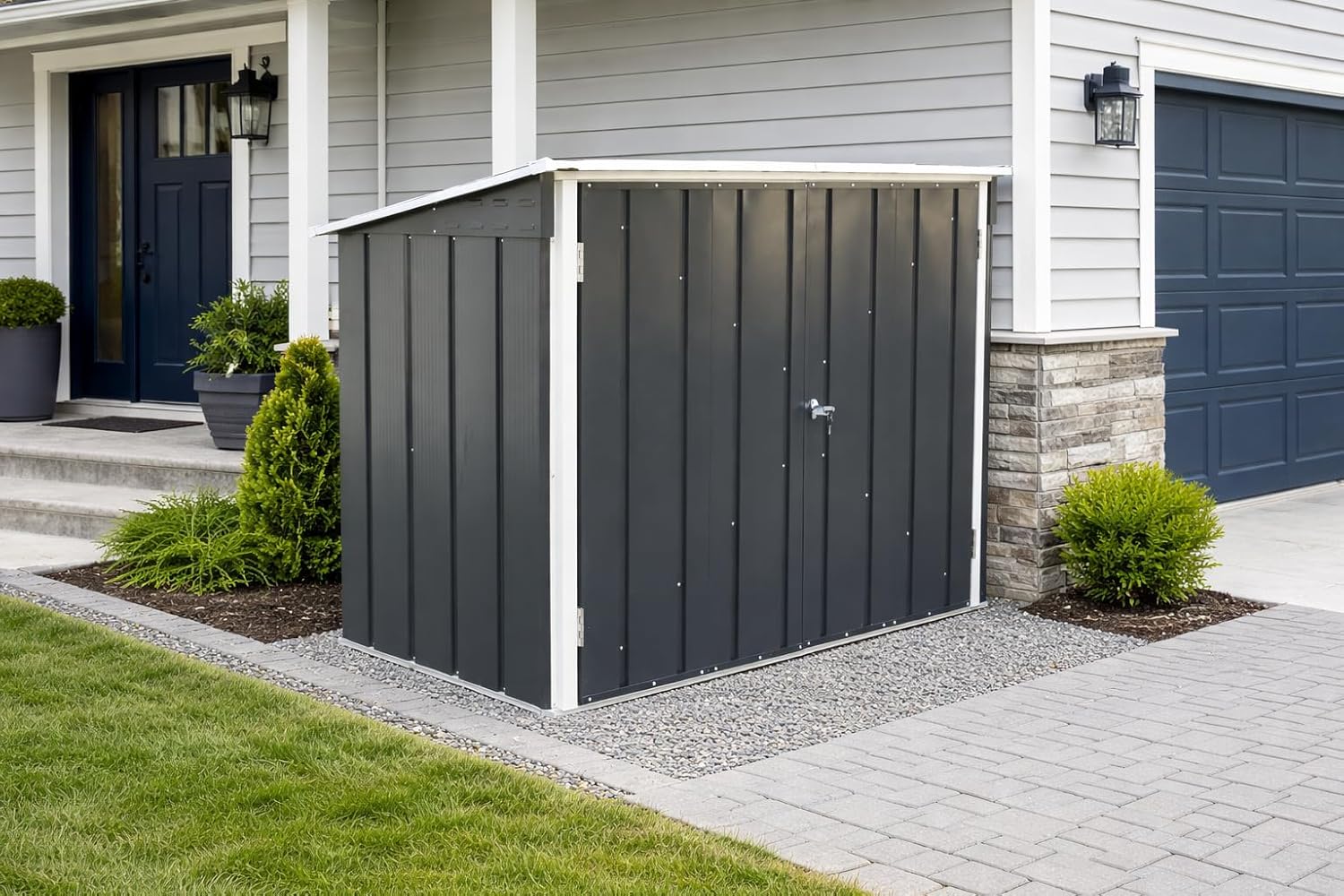 Duramax - Abri à vélos double - 203x101x146 cm - métal, portes verrouillables