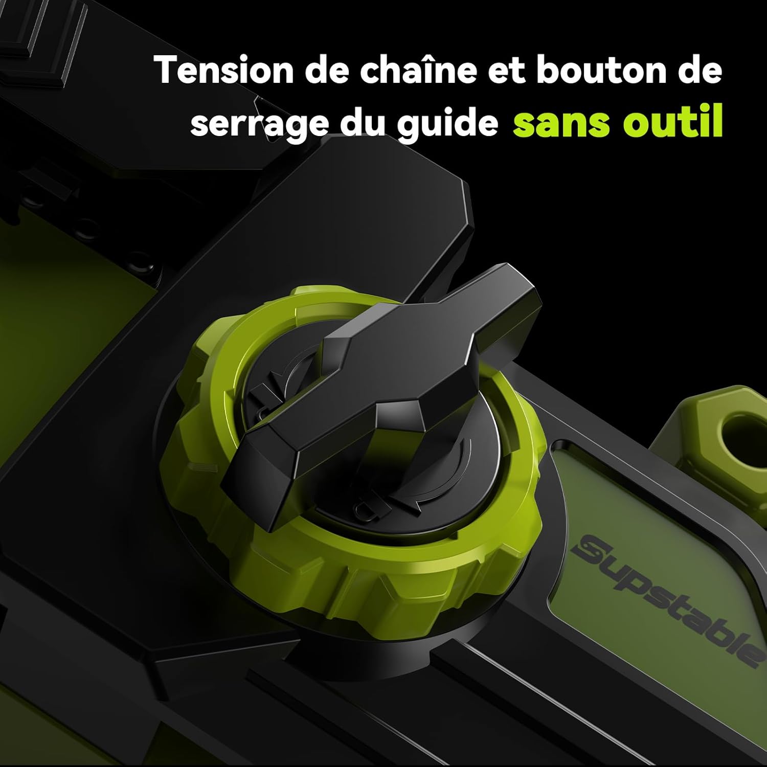 Supstable Mini Tronconneuse à Batterie 8000mAh, 8 et 6 Pouces Mini Tronçonneuse Électrique Sans Fil pour Branches et Jardin, 1300W Elagueuse, Système D'huile Automatique, Tension de Chaîne Sans Outil