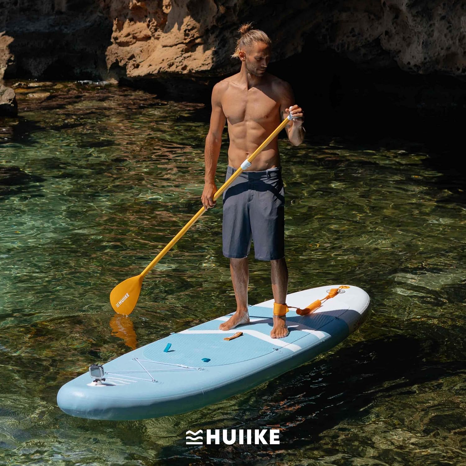 HUIIKE - paddle gonflable adulte - 305x84x15 cm - stable, résistant, 130 kg