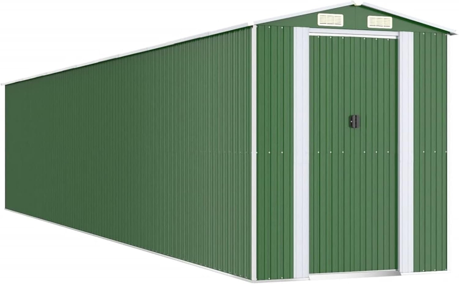 LAPOOH - abri de jardin vert acier galvanisé 192x1021x223 cm - abri de stockage jardin LAPOOH