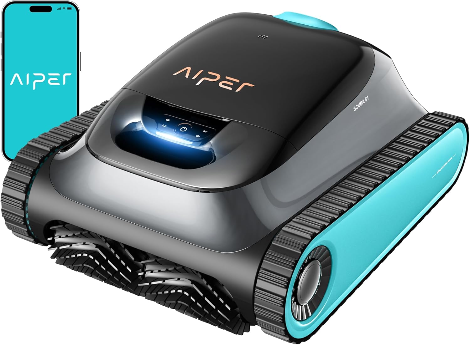 (2026 Upgrade) Aiper Scuba S1 Robot Piscine, Plan Hebdomadaire Personnalisé, Autonomie de 270 Min, Filtration Ultra-Fine, Nettoyage Fond/Parois/Ligne d’Eau, Navigation 11 Capteurs, Contrôle Via App