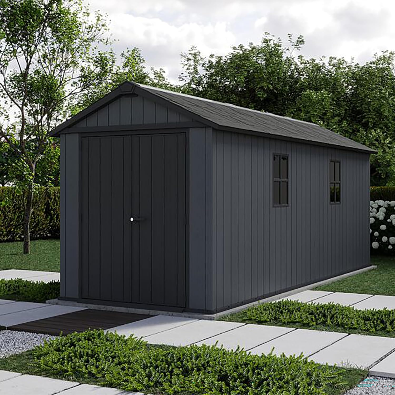 KETER - Newton Plus - 11,2 m² abri jardin bois gris 1775