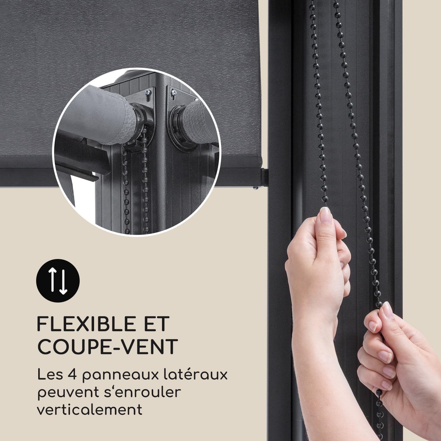Blumfeldt - Pergola aluminium série Polycarbonate - 3x6m - toit hydrofuge, protection UV, cadre métal, toit/côtés polyes