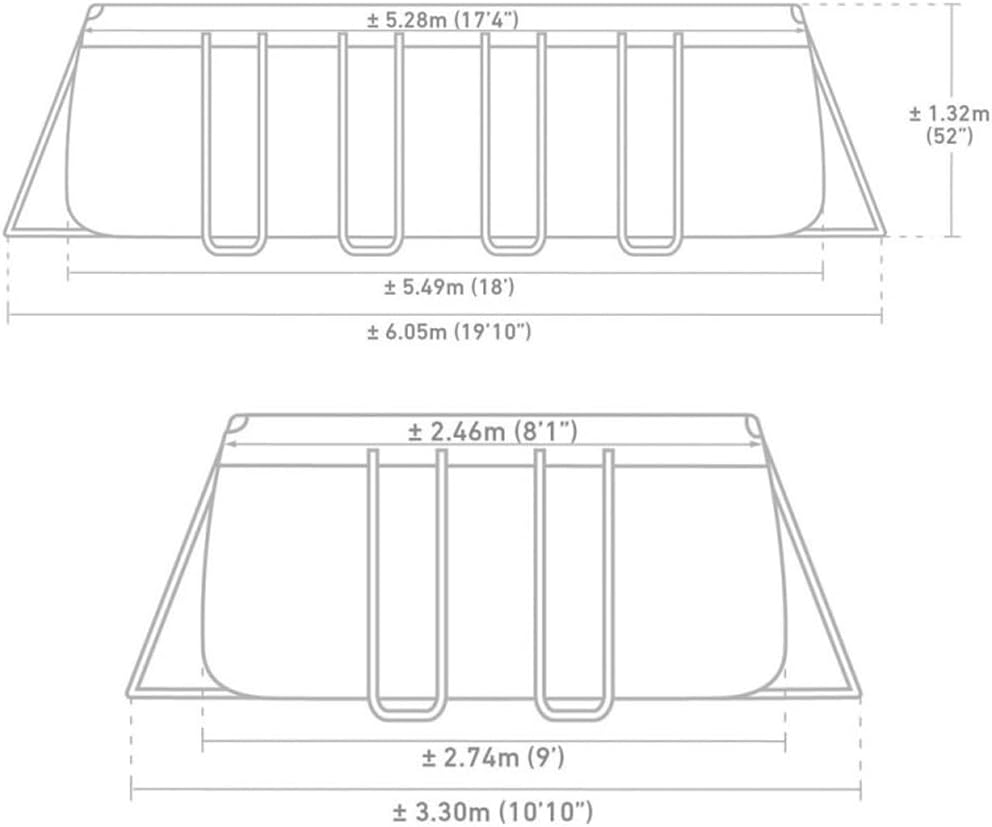 Intex - Ultra XTR rectangulaire - 5,49x2,74x1,32m - kit complet