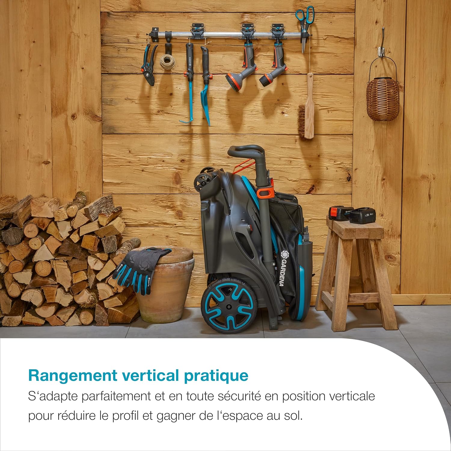 Gardena - PowerMax Duo - 46 cm - tondeuse haute performance à double lame, batterie P4A, 4636V