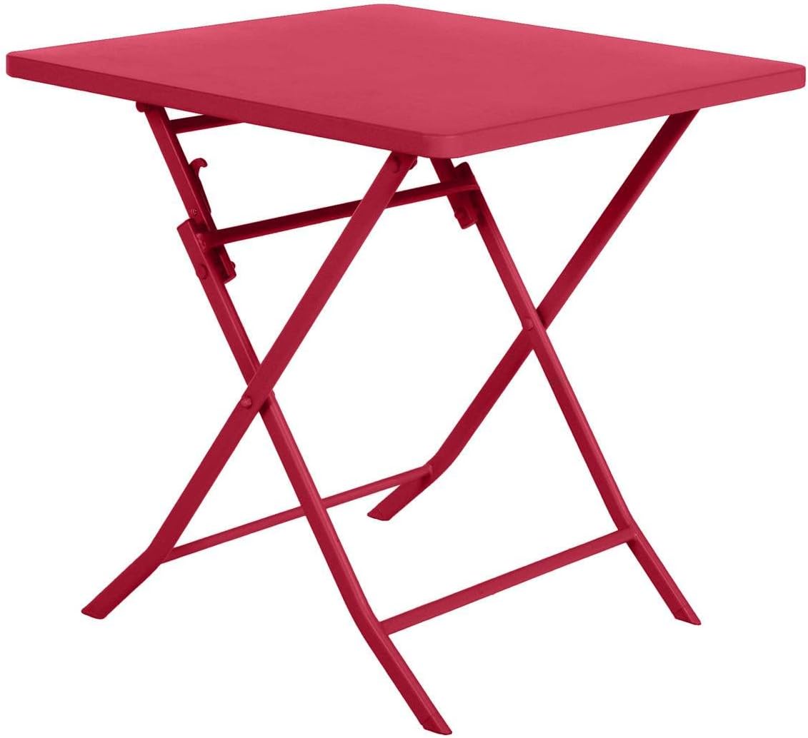 Hespéride - Greensboro - 2 places 70x70 cm - table de jardin pliante acier renforcé