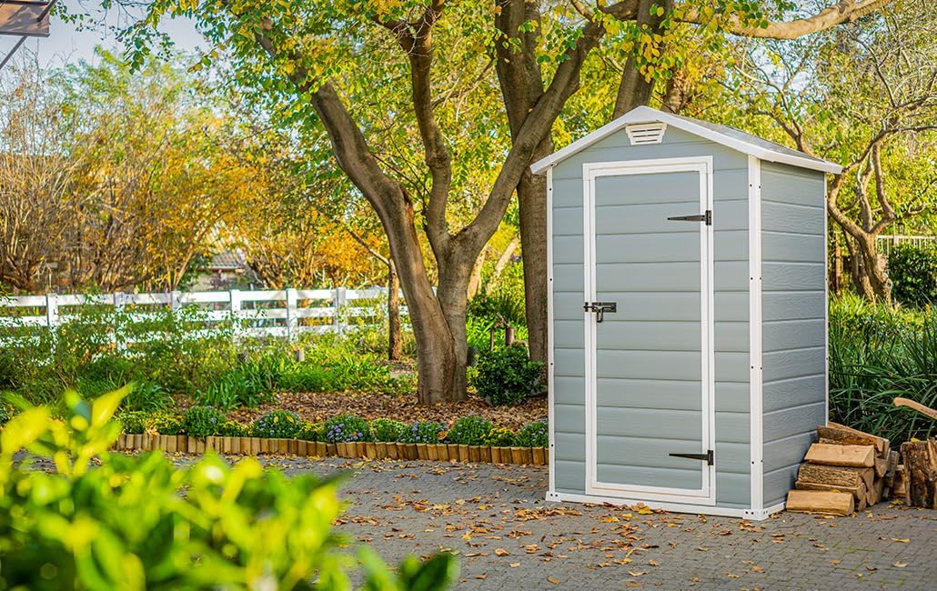 KETER - Abri Manor 43 - 1,1m² - Résine gris, porte simple
