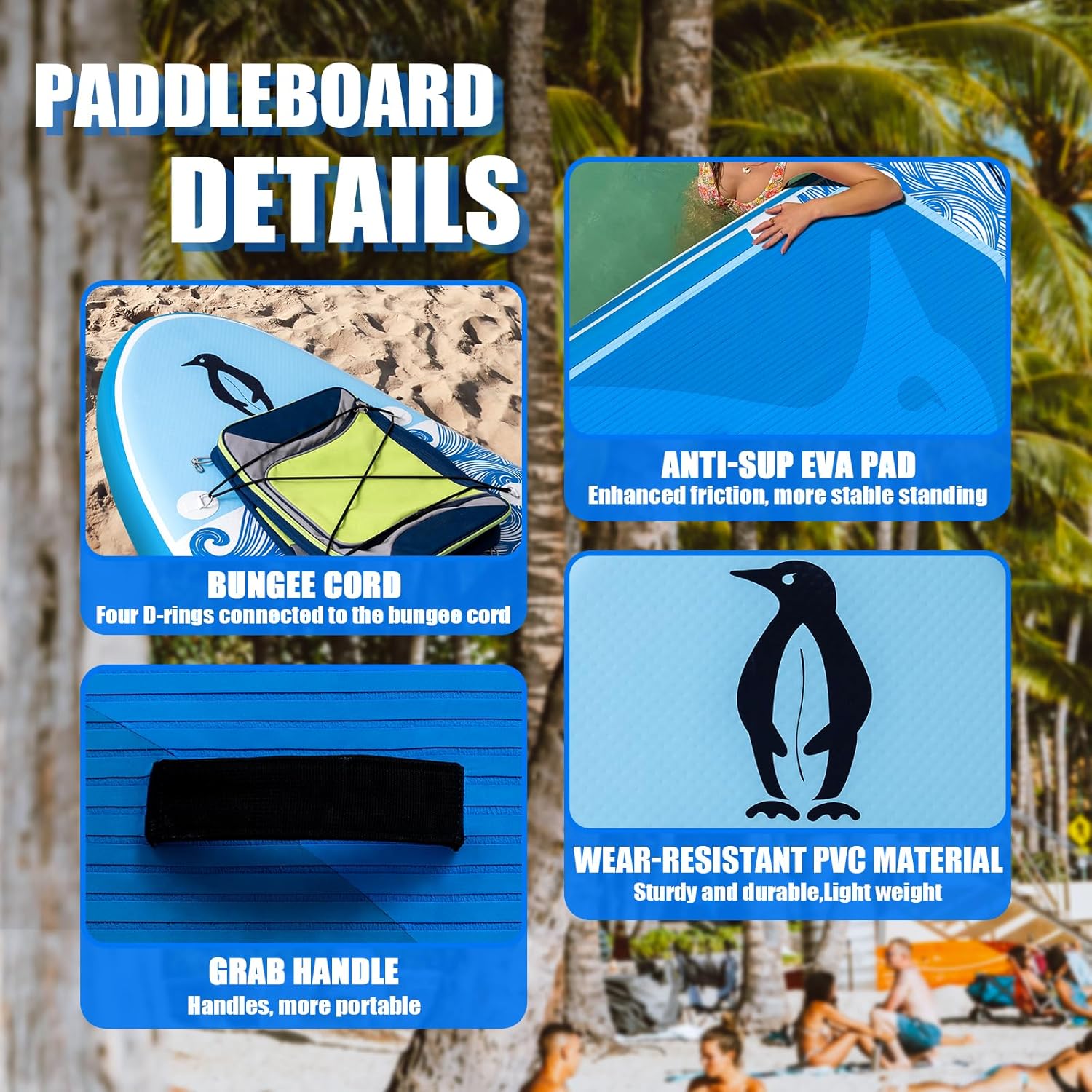 Tuxedo Sailor - Paddle Gonflable Adulte - 320cm - SUP avec accessoires complets