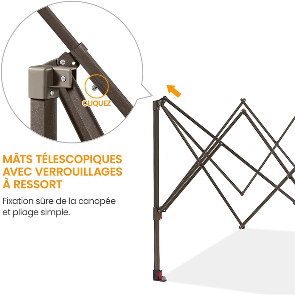 Yaheetech - tonnelle jardin 4x4m - toile moustiquaire, autoportante