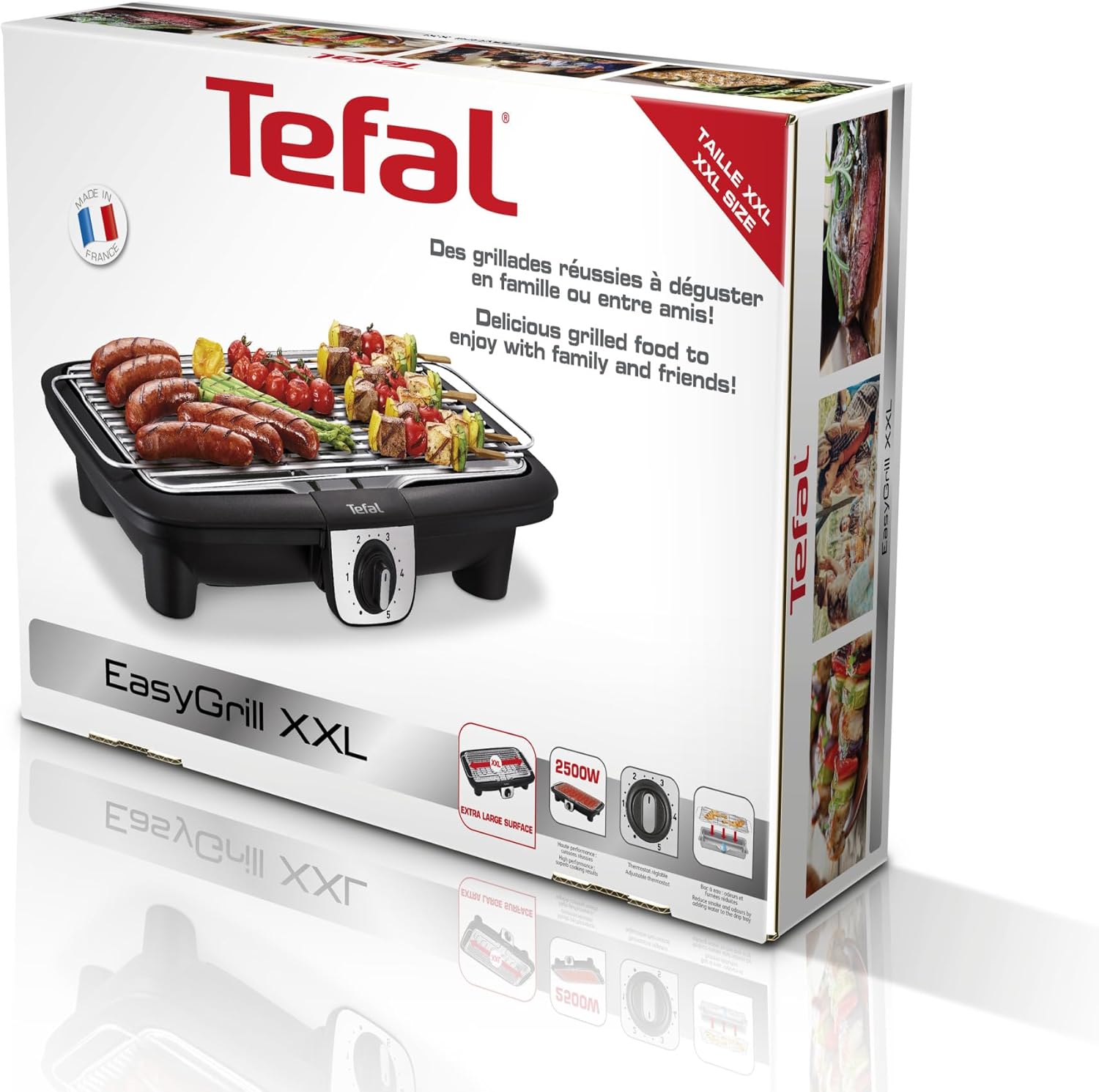 Tefal - EasyGrill XXL - surface XL, inox, 2500W, 5 temp. - BG921812
