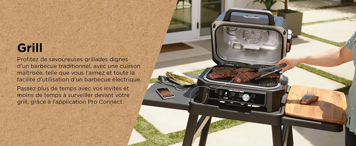 Ninja Woodfire Pro Connect XL BBQ Électrique Grill
