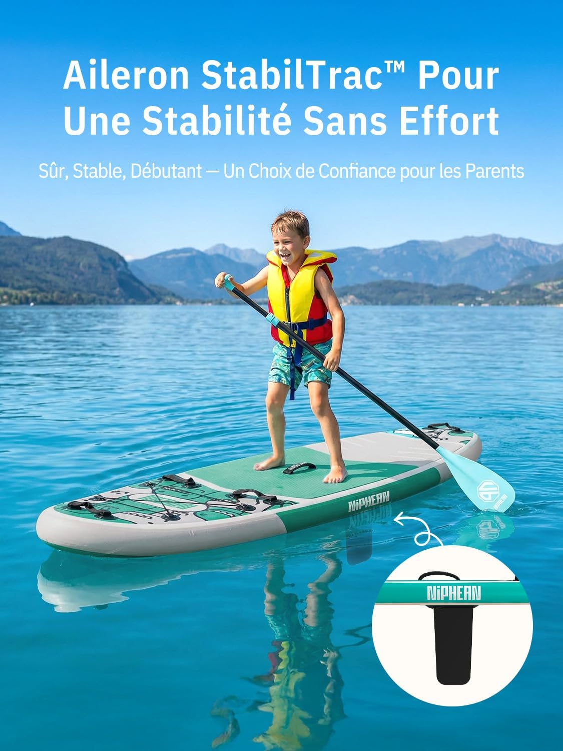 Niphean - planche SUP adulte 320cm, 200kg, accessoires & siège