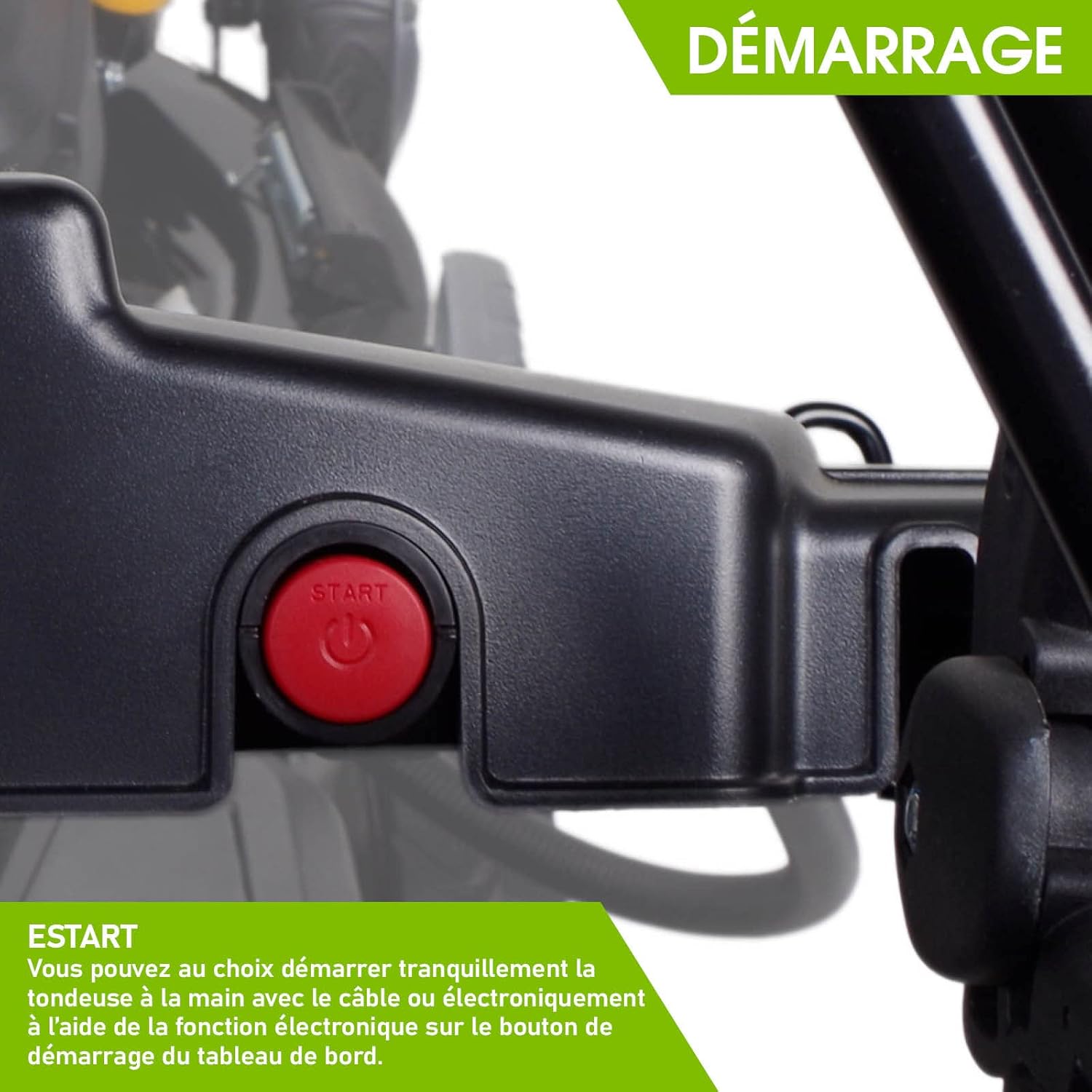 BRAST - tondeuse thermique 3 roues 53cm, 224cc, tractée, démarrage électrique, mulching, 4en1, TRIKE E-START