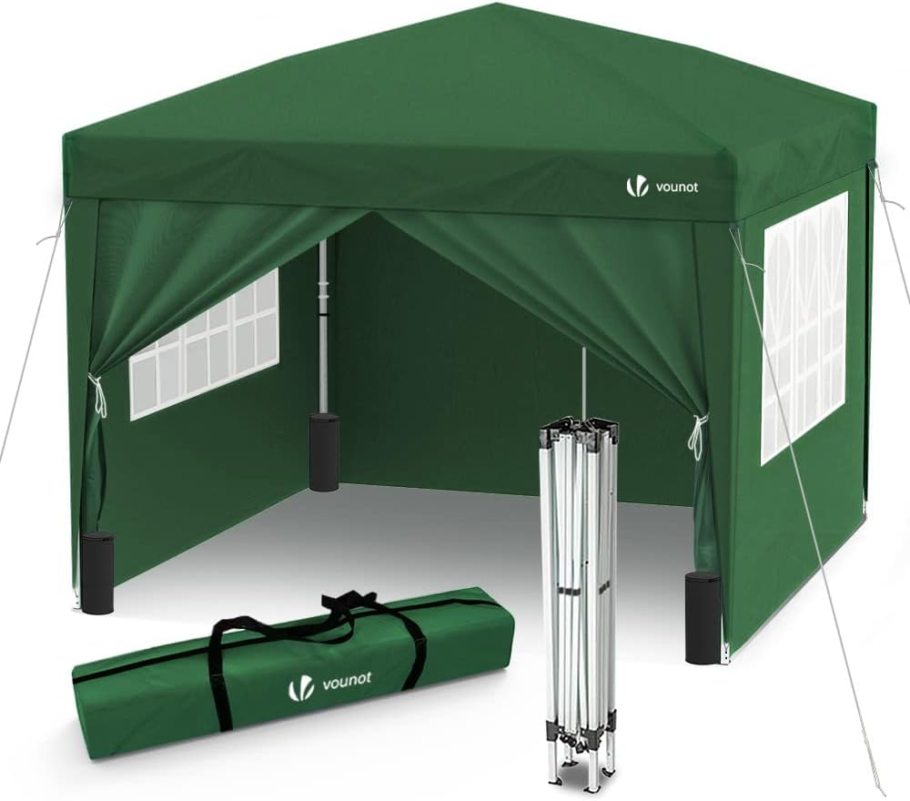VOUNOT - tonnelle pliante série jardin 3x3m 4 côtés sacs transport