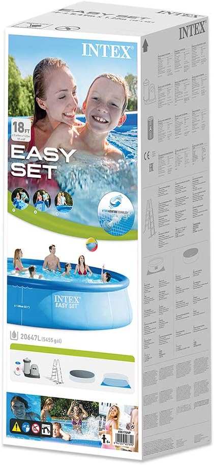 Intex KIT PISCINE EASY SET 5M49 X 1M22, 20.647 liters L, Bleu, 549x549x122 cm