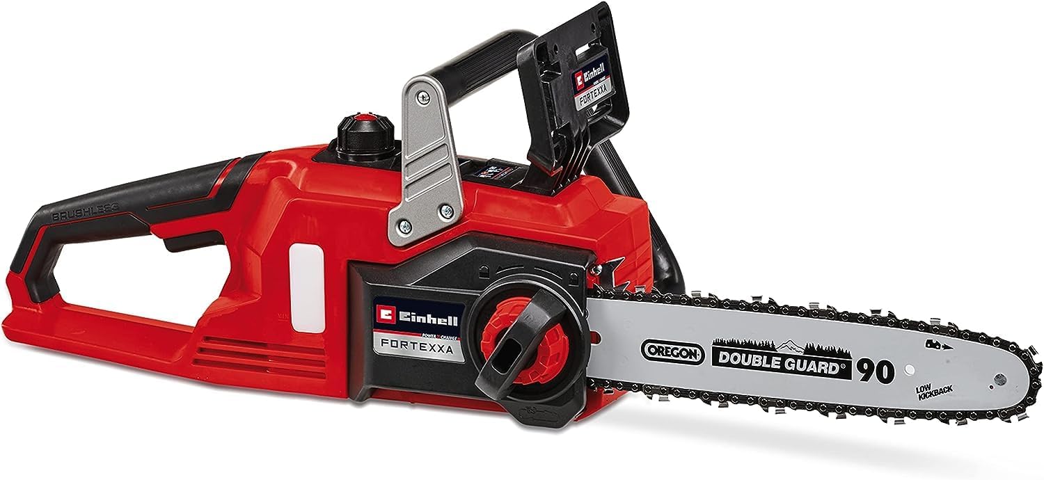 Einhell Tronçonneuse sans fil FORTEXXA 18/30 Solo - Power X-Change (18V, moteur sans charbon, guide-chaîne 30 cm, régime max 4 300 tr/min) Livré sans Batterie ni Chargeur