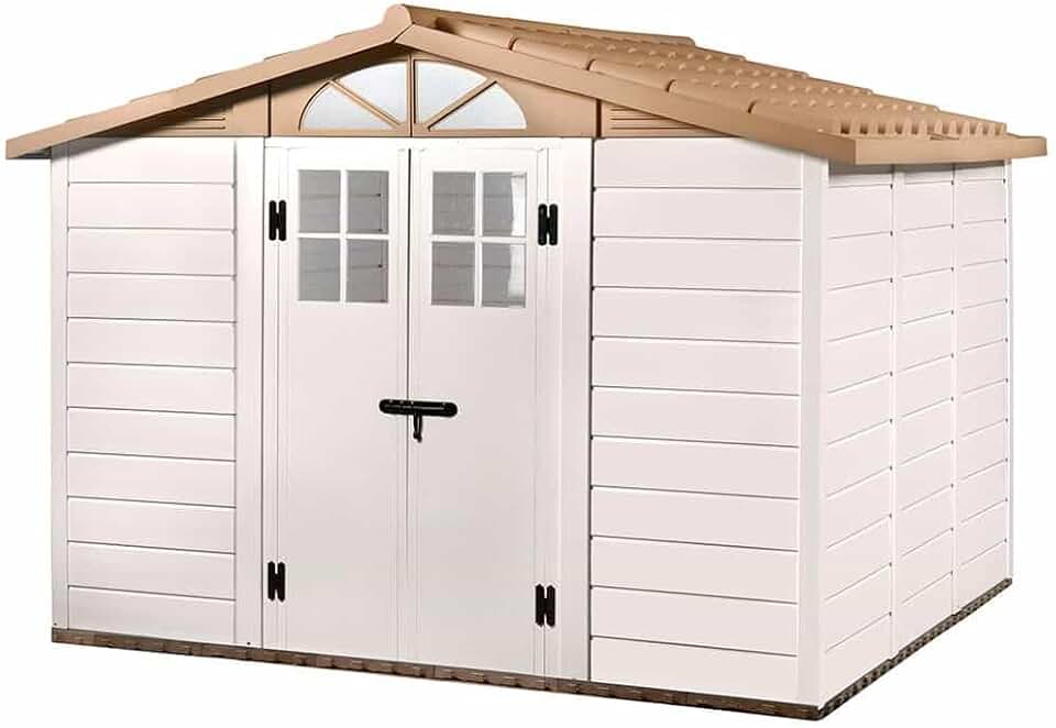 Gardiun - Tuscany Evo 280 - 261x309x225 cm - Résine, 8 m², Blanc/Beige