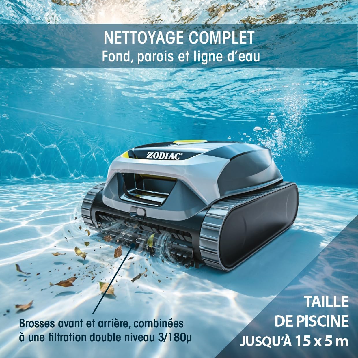 Zodiac - Freedom Lite série - nettoyage sol, murs, ligne d'eau - batterie lithium WR000703