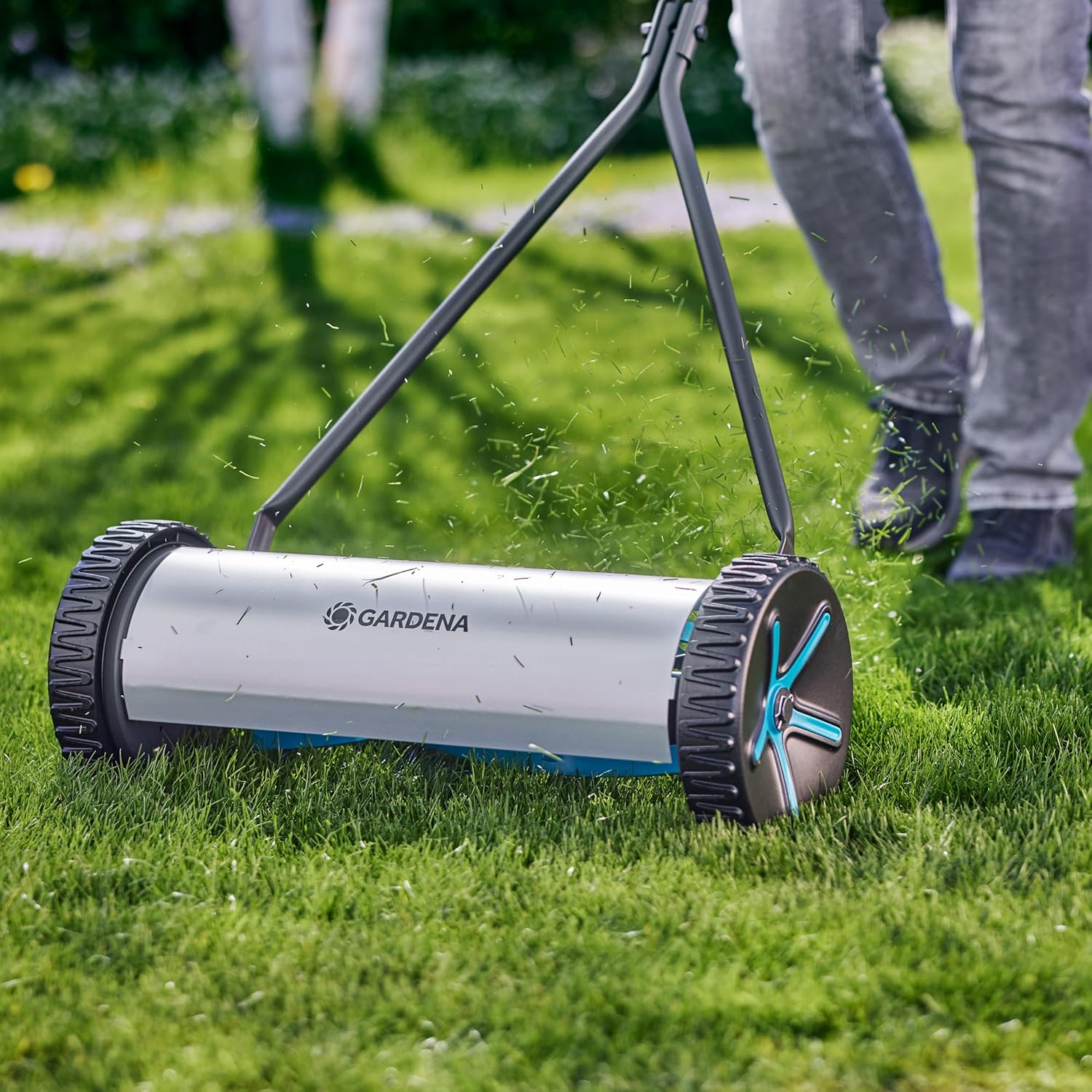 Gardena - Comfort 400 - 40 cm - tondeuse hélicoïdale sans fil, poussee facile, 250 m² - 11760-20