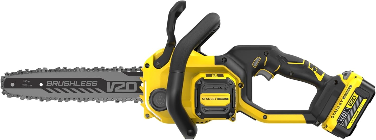 Stanley - Fatmax V20 - 30 cm tronçonneuse sans balais, 18V, 4Ah, SFMCCS730M1-QW