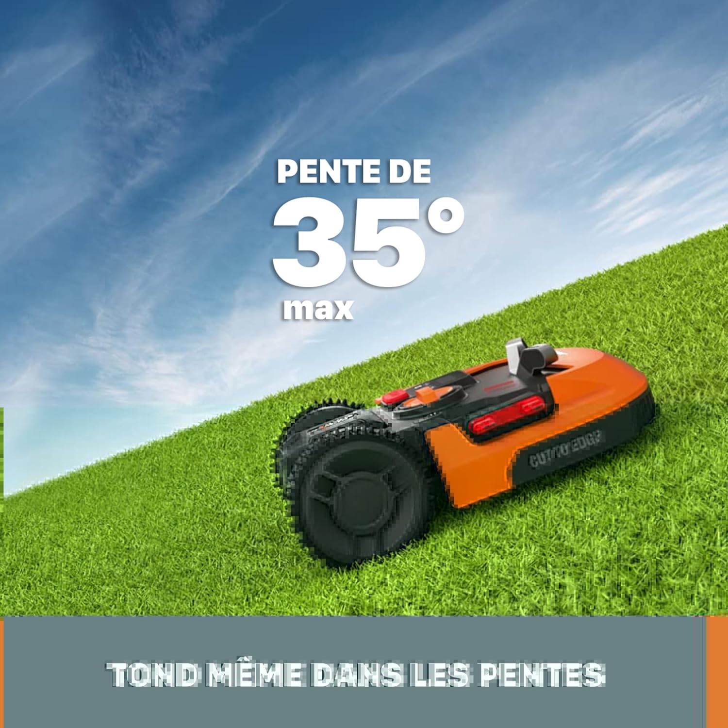 Worx - Landroid Plus - 250m² max 300m² - pente 35%, détection pluie WR169E