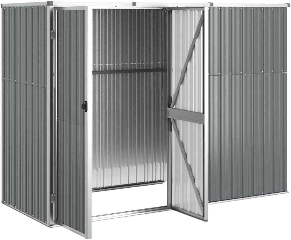 Générique Abri à Outils de Jardin Gris 225x89x161 cm Acier galvanisé, Maison & Jardin, Pelouses & Jardins, Vie en extérieur, Structures extérieures, Cabanes & abris de Jardin, Gris, (Poids 36.62KG)