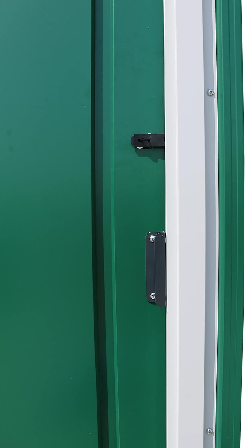 Abri métal, toit renforcé, vert