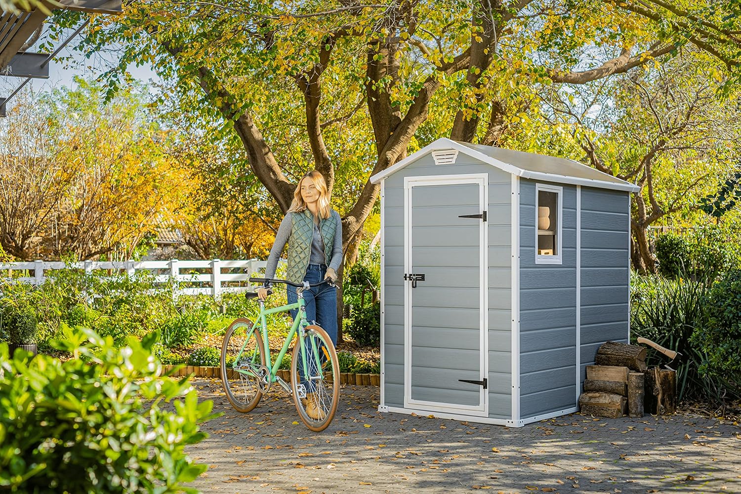 Keter - Abri Manor 46 - 2,2m² - double porte, coloris gris