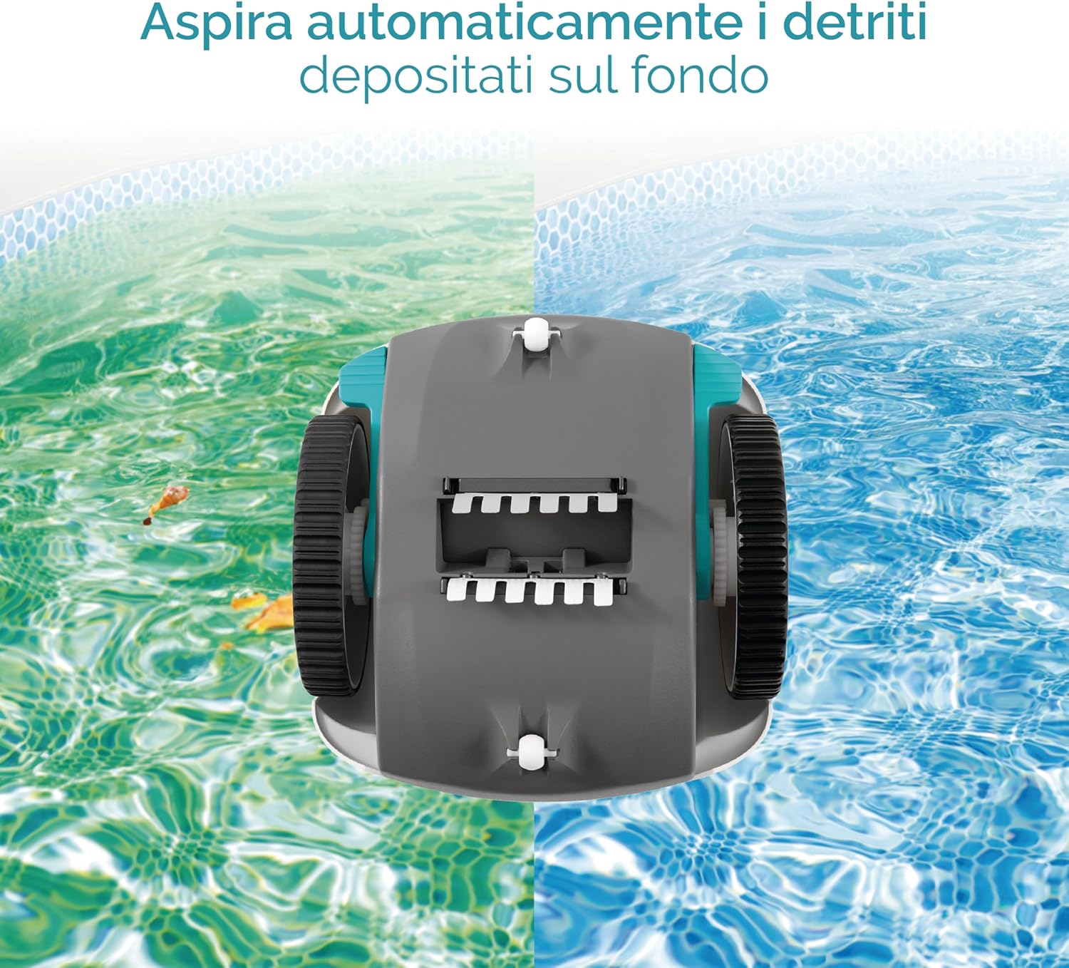 Intex - Aspirateur Robot Fond ZX50 - Blanc/Bleu - Dimensions compactes, aspiration efficace ZX50