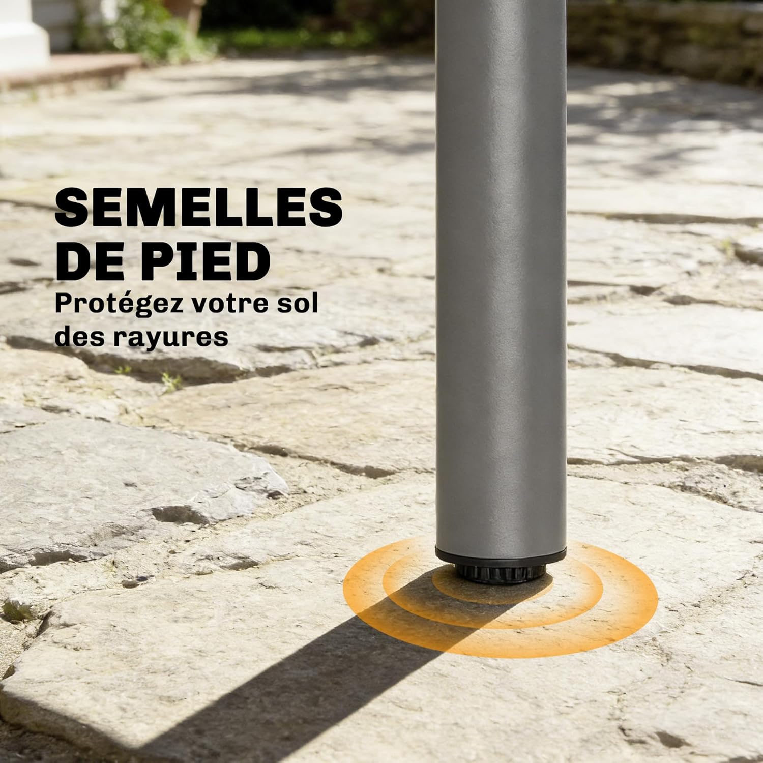 Outsunny - Table jardin série 6 pers - 165x80 cm - métal lattes, extérieur