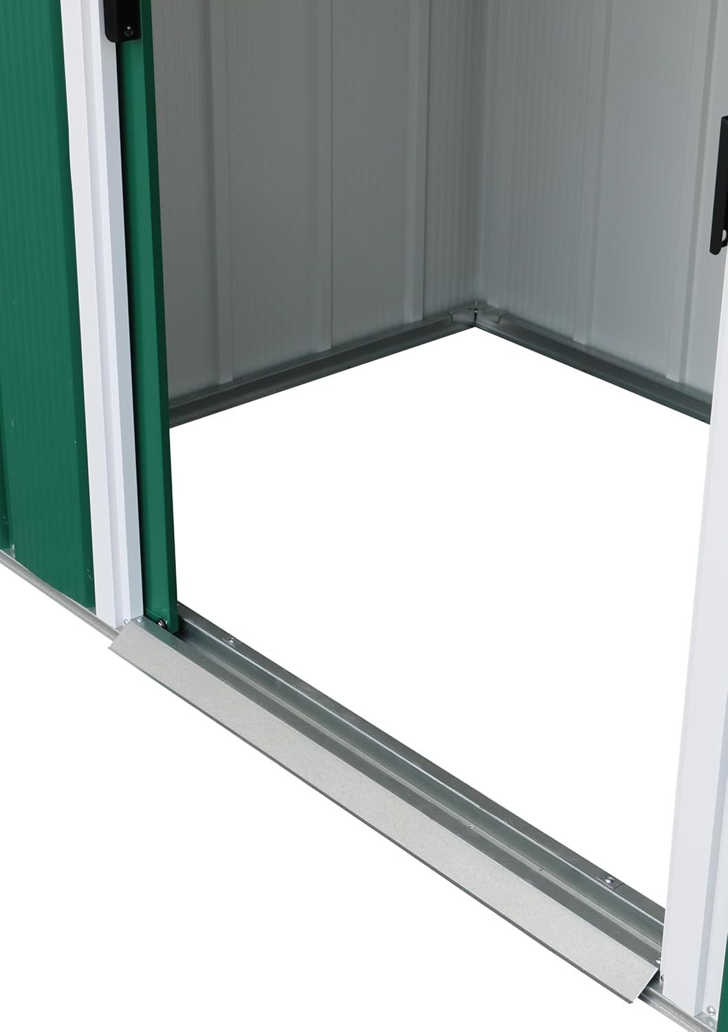 Duramax ECO 6 x 4 (2.17 m²) Abri de Jardin en Métal Galvanisé à Chaud, Abri de Stockage d'Outils, Structure de Toit Renforcée, Abri en Métal Sans Entretien, Vert