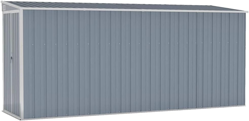 Générique Abri de Jardin Mural Gris 118x382x178 cm Acier galvanisé, Maison & Jardin, Pelouses & Jardins, Vie en extérieur, Structures extérieures, Cabanes & abris de Jardin, Gris, (Poids 47.9KG)