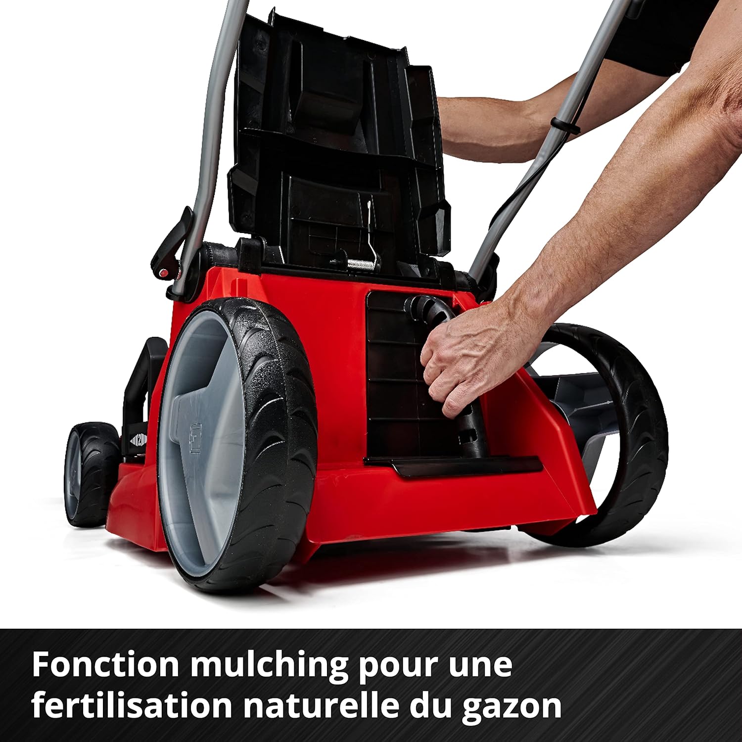 Einhell Tondeuse à Gazon sans Fil GE-CM 43 Li M KIT Power X-Change (36V, Largeur de Coupe 43 cm, Surface conseillée 500 m²) Livré avec 2 Batteries 4,0 Ah et Chargeur