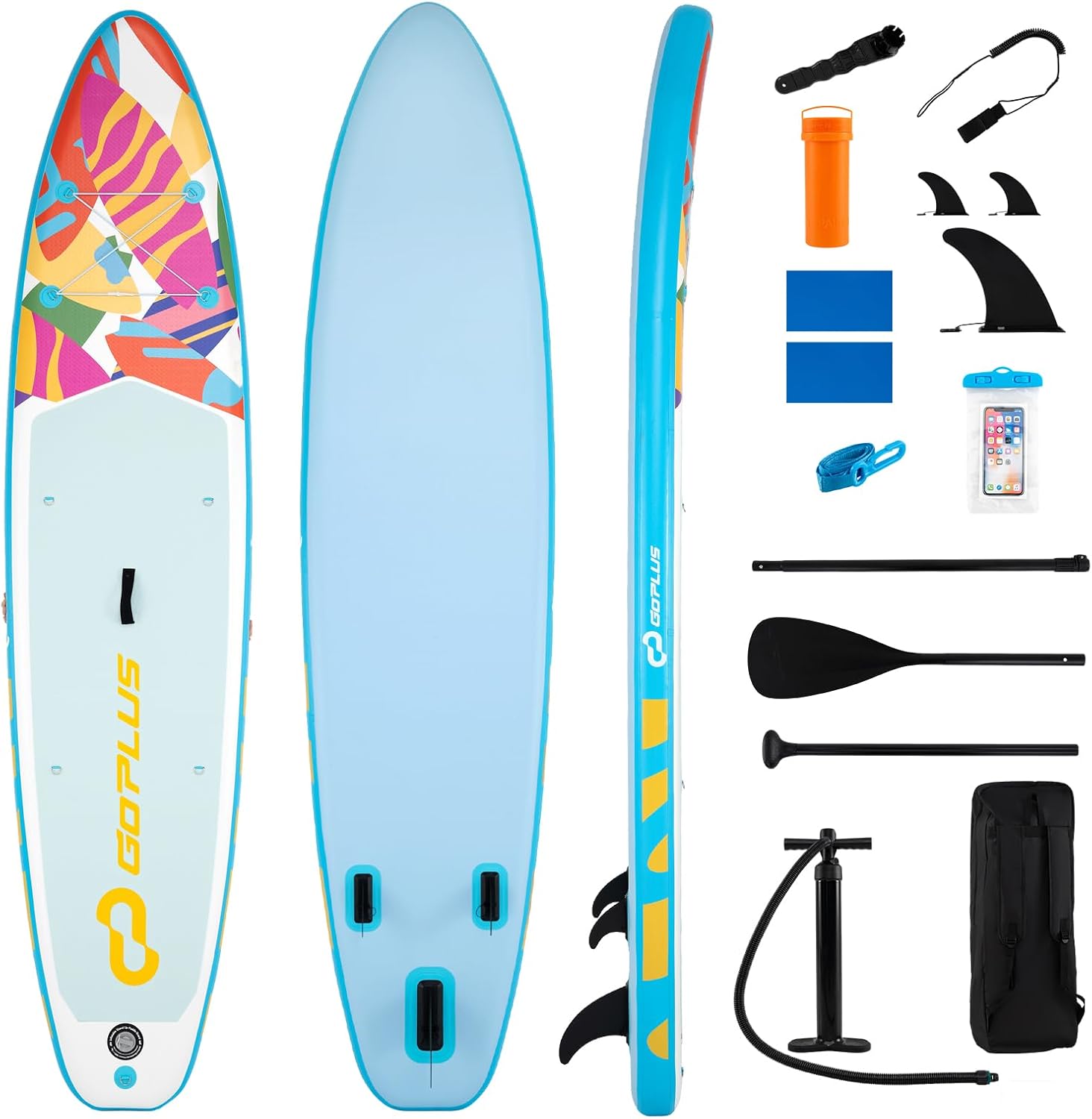 COSTWAY - Paddle Board gonflable - 320x76x15cm - Sac, leash, pompe