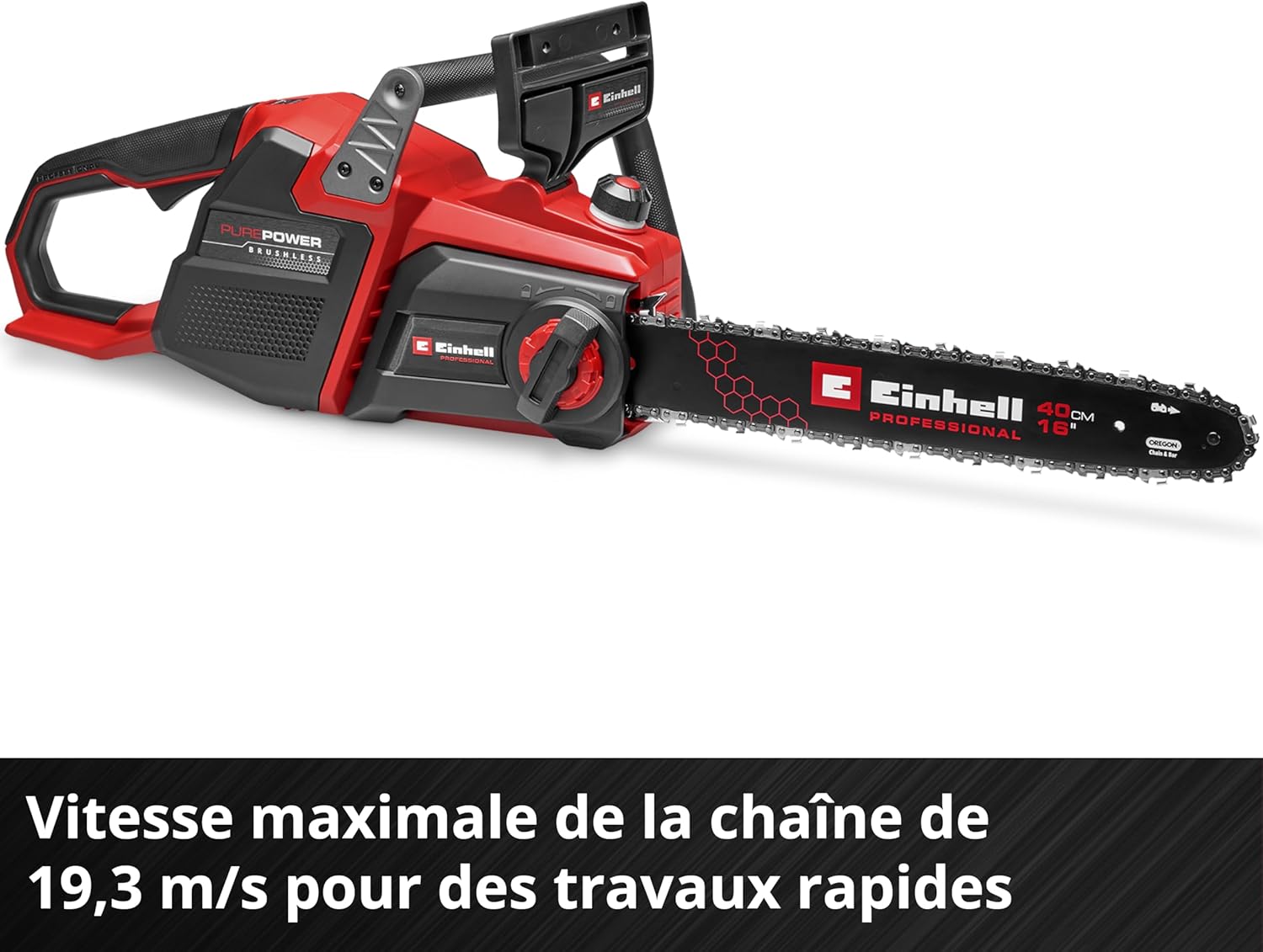 Einhell - tronçonneuse sans fil Professional - 38cm - moteur brushless, 19m/s, lubrification auto, GP-LC 36/40 Li BL-Sol