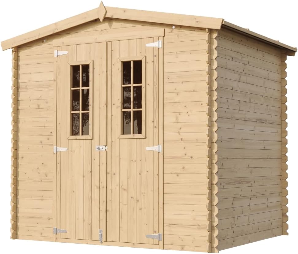 Timbela - abri de jardin bois 236x226x218 cm, plancher inclus, M369C+M369G