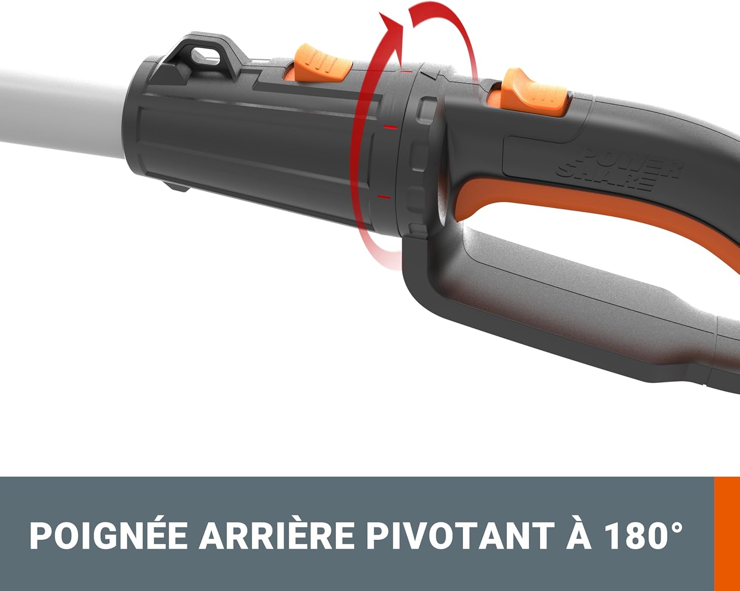 WORX - tronçonneuse élagueuse 20V - guide 20cm - manche télescopique, coupe 3,6m, harnais, WG349E.9