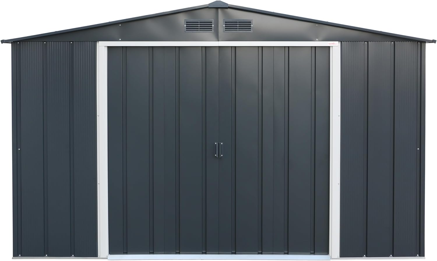 Duramax - ECO série - 10x10 pieds - abri jardin métal galvanisé, toit renforcé, anthracite, sans entretien - ECO10X10
