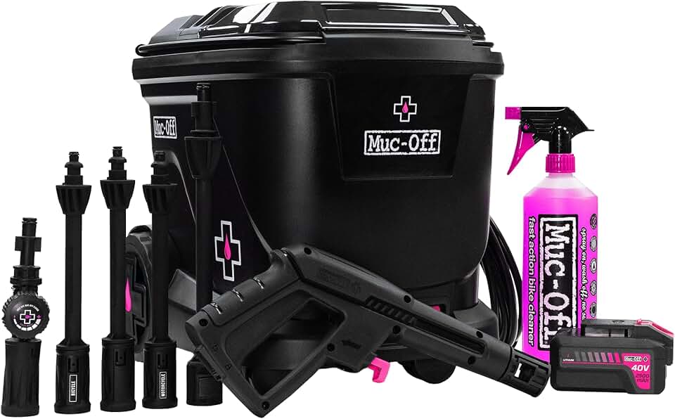 Muc-Off - Nettoyeur Haute Pression Starter Bundle - 20L - 4 lances, nettoyant Nano Tech
